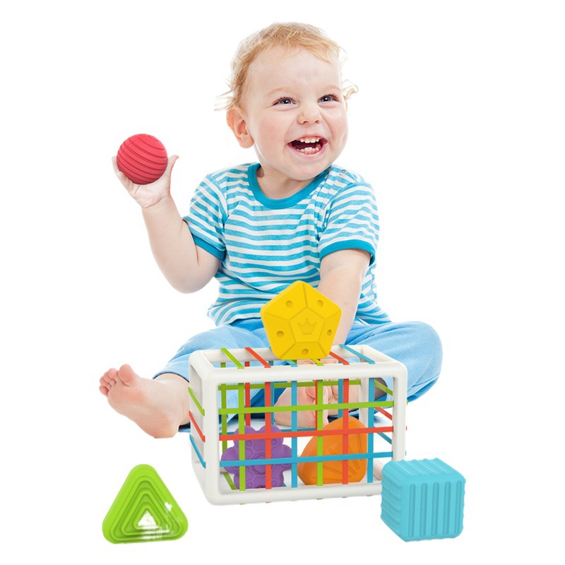 Genuine goods rainbow Selle baby early education shape color cognition hand fine action sensory training toy