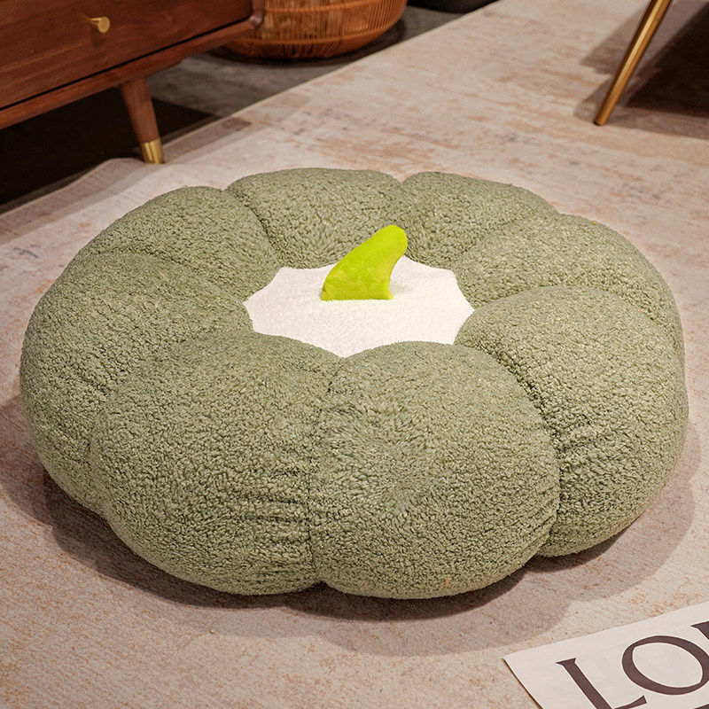 Picture of Pumpkin Futon Cushion Floor Pouf Lazy Living Room Butt Cushion Tatami Bay Window Back Cushion Floor Cushion Cushion