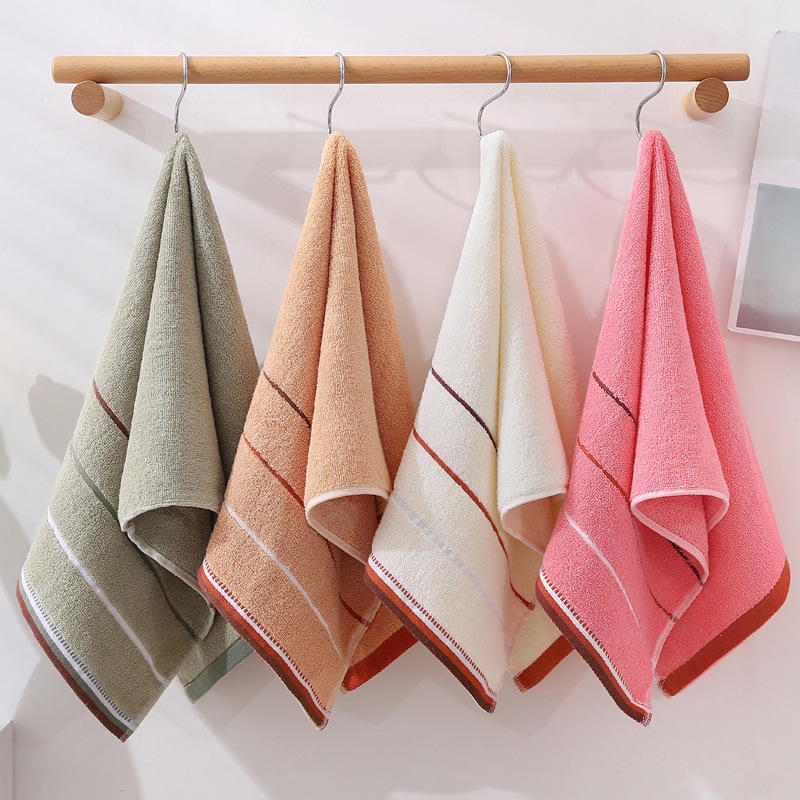Picture of Towel factory wholesale household thickened cotton face towel checkered cotton towel gift embroidered logo