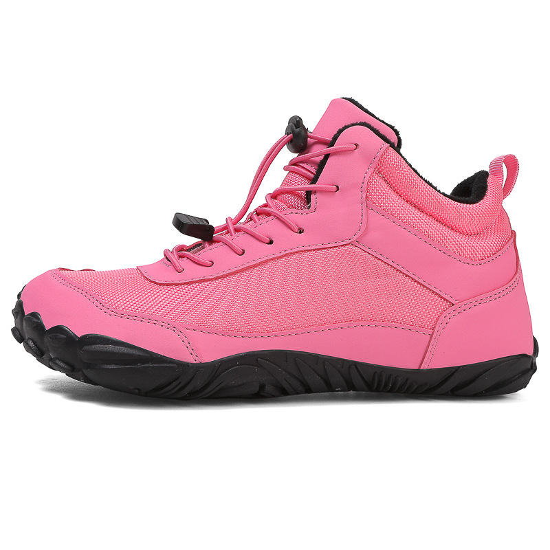 Outdoor Five-finger Snow Boots 2024 Cross-border Autumn and Winter Men and Women Couple Waterproof Cotton Shoes fleece-lined Thickened Mountaineering Cotton Boots