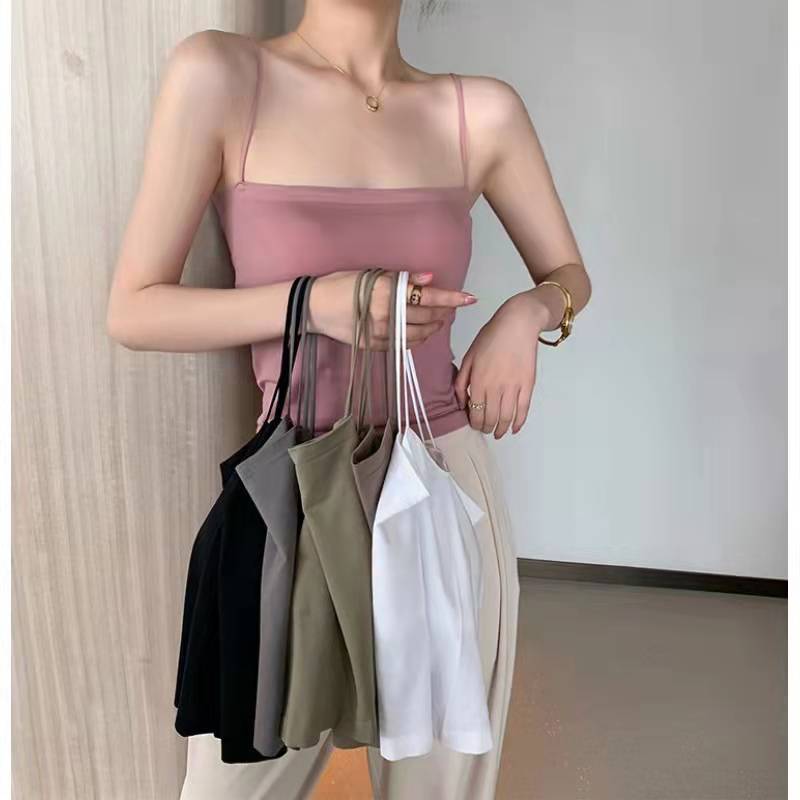Picture of Live Broadcast Popular 1806 Camisole Seamless Beautiful Back Latex Chest Pad Fixed Cup Outer Wear Bottoming Chest Wrap Intimates for Women