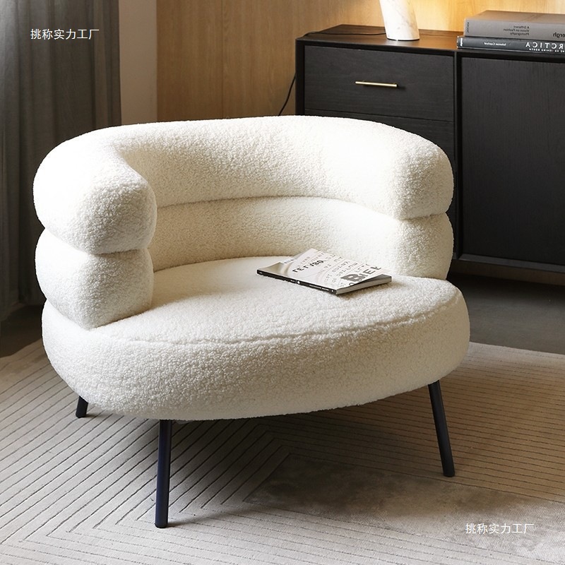 Dressing stoolInternet celebrity BOBO lambswool chair living room balcony casual makeup stool girls' bedroom dresser chair