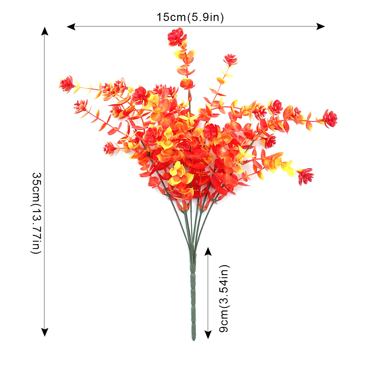 Picture of Cross-border autumn artificial plant eucalyptus Camellia artificial flower bouquet home decoration green plant props ornaments wholesale
