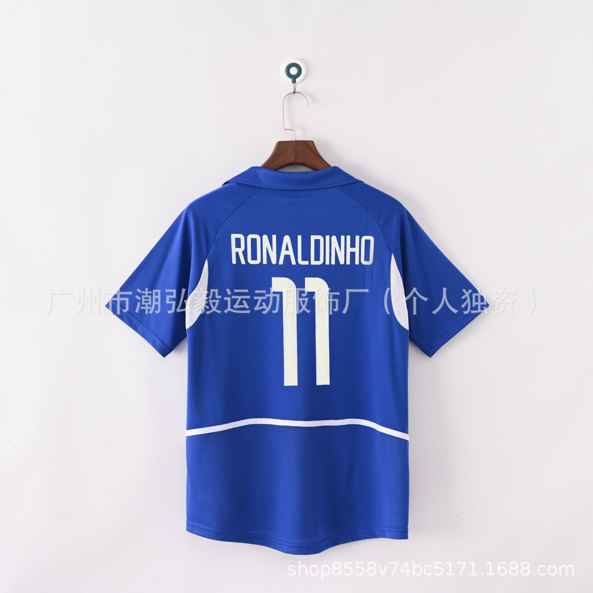 Picture of Wholesale Vintage 980204 World Cup Brazil Jersey No. 9 No. 10 Ronaldo Vintage Jersey Soccer Uniform