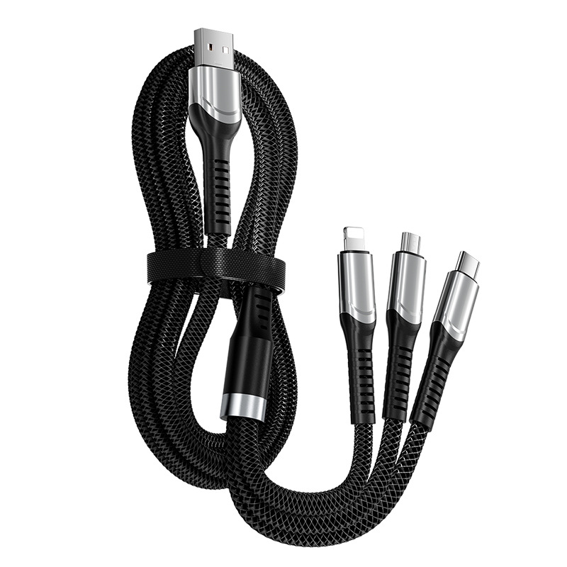 Picture of Shunwangshun Data Cable Three-In-One Business Classy Gift Mobile Phone 240W Super Fast Charging One-To-Three Charging Cable