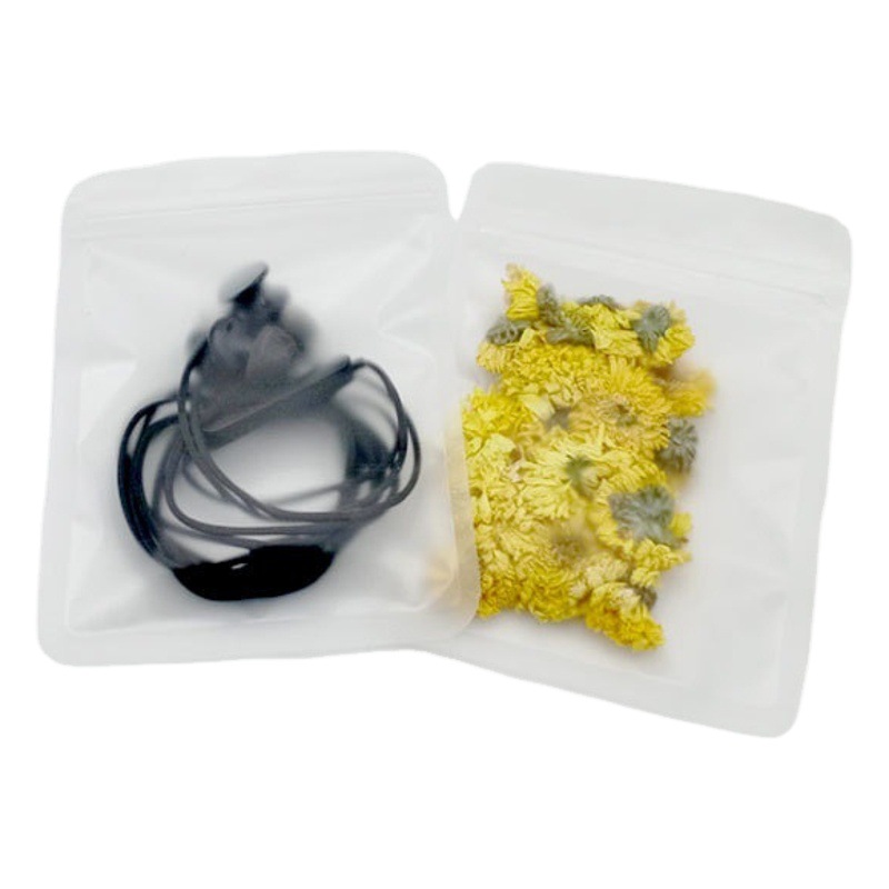 Frosted transparent sealed bag translucent self-sealing bag Matte Packaging bag fruit tea bag scented tea bag 10*15