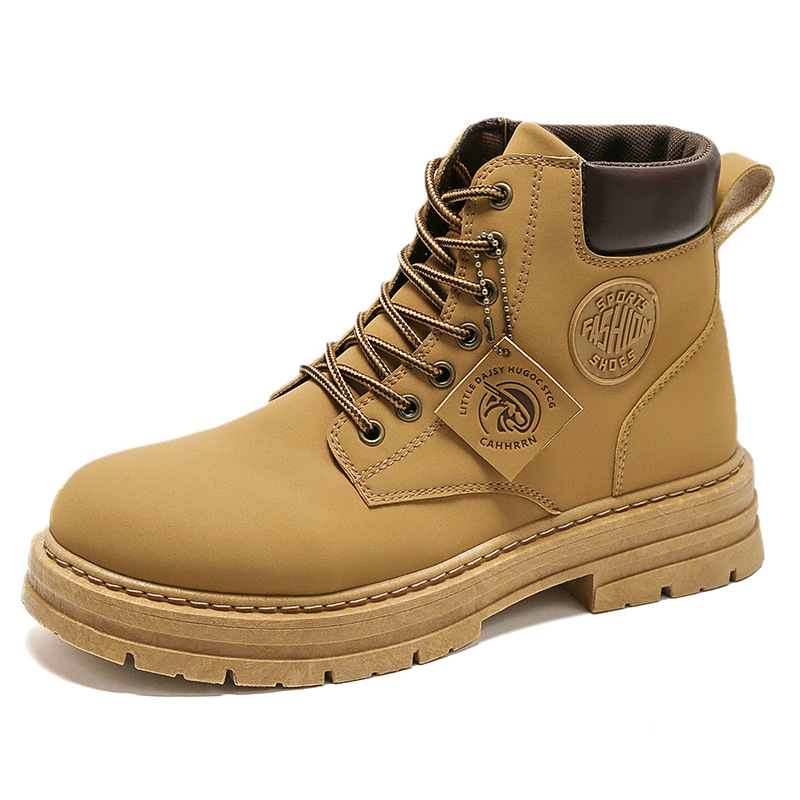 Picture of Rhubarb boots autumn and winter 2024 men's plus size martin boots tooling waterproof non-slip hiking shoes construction site labor protection shoes
