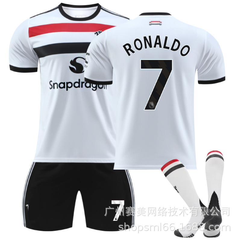 Picture of 2425 Red Devils Two-man White Football Jersey suit 10 Rashford 37 Menu 17 Garner Joe 7C Luo Men's Jersey