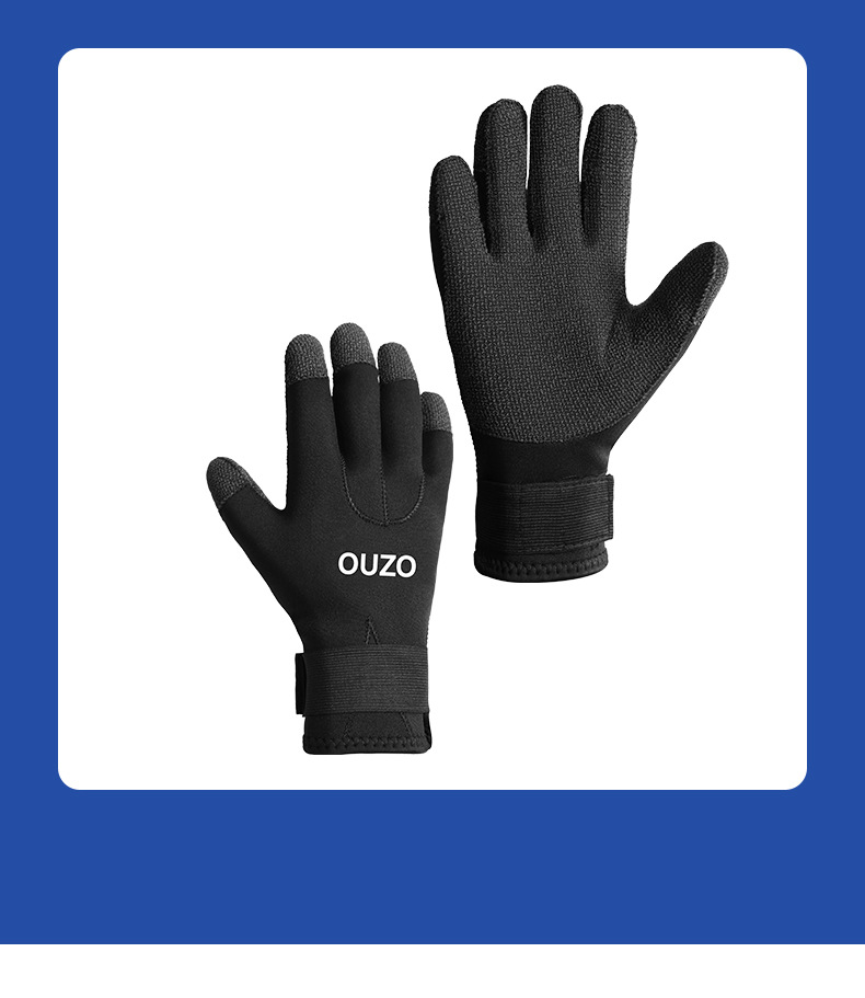 Picture of 3/5mm Diving Gloves, Wear-Resistant, Cut-Resistant, Puncture-Resistant, Cold-Proof, Warm, Suitable for Snorkeling, Surfing, and Swimming, Kevlar, Cross-Border Hot Sale