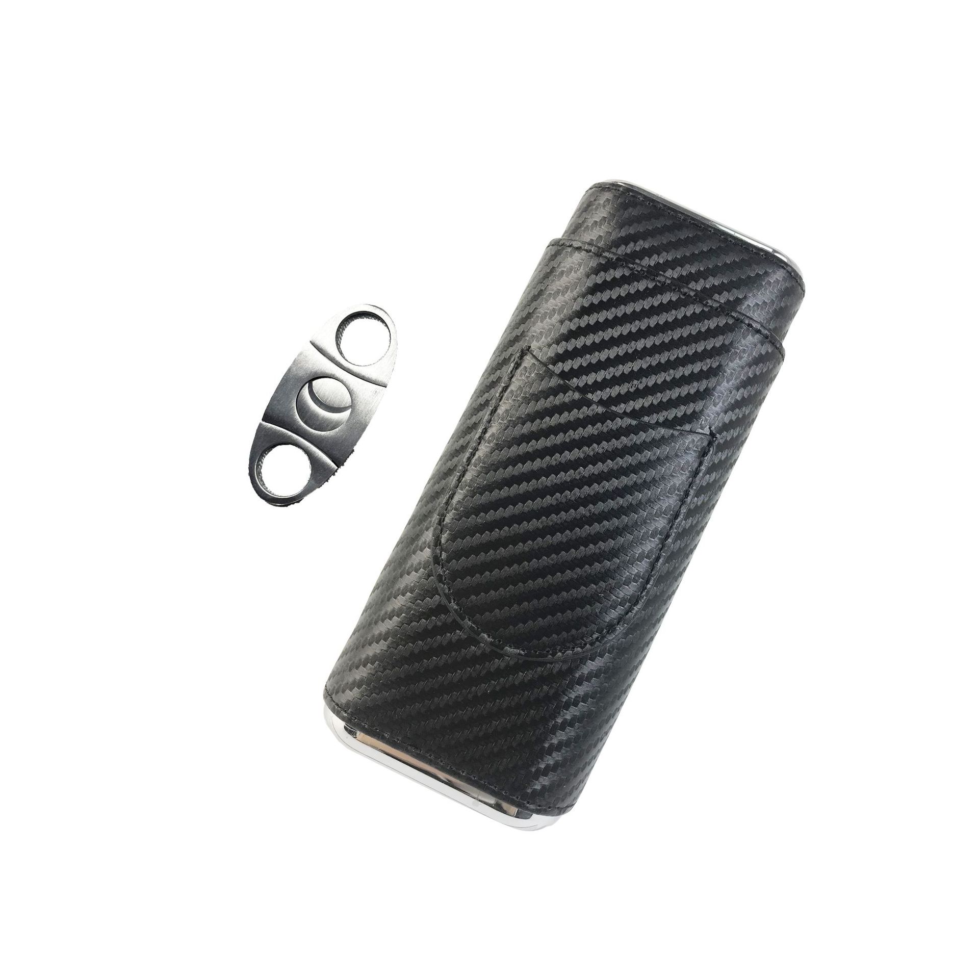 Picture of In stock wholesale three-piece cigar moisturizing box protective cover cross-border portable travel pine cigar storage box