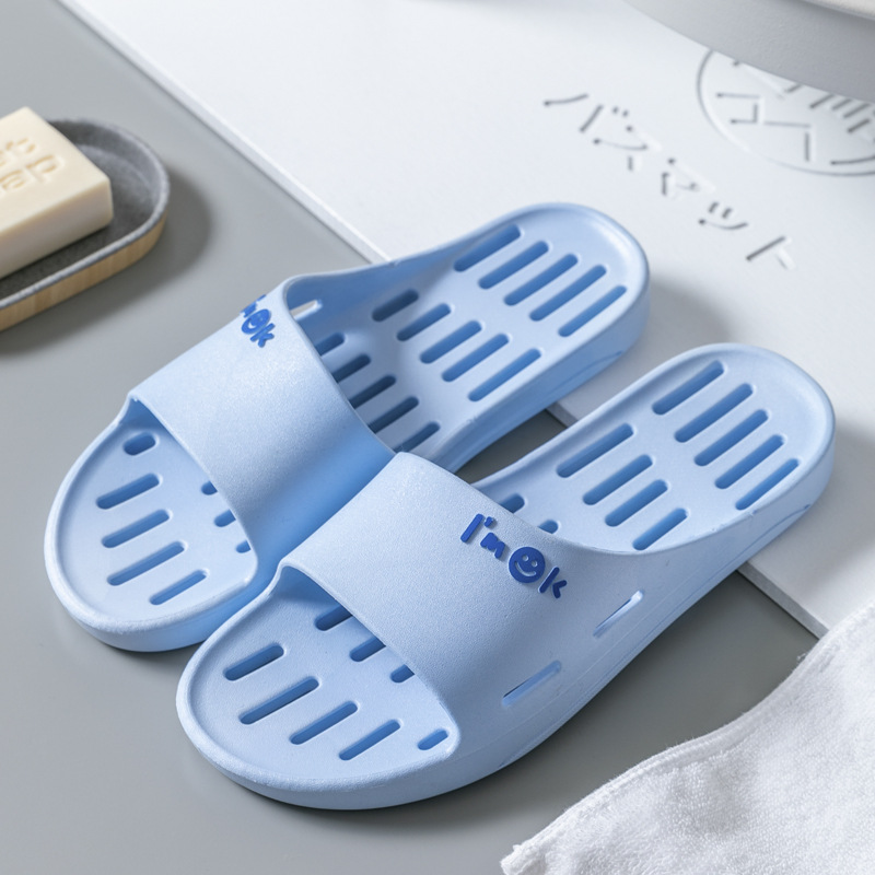Picture of Monique home drag four seasons bath leaky slippers women's hollow non-slip couple bathroom quick-drying drain drag men