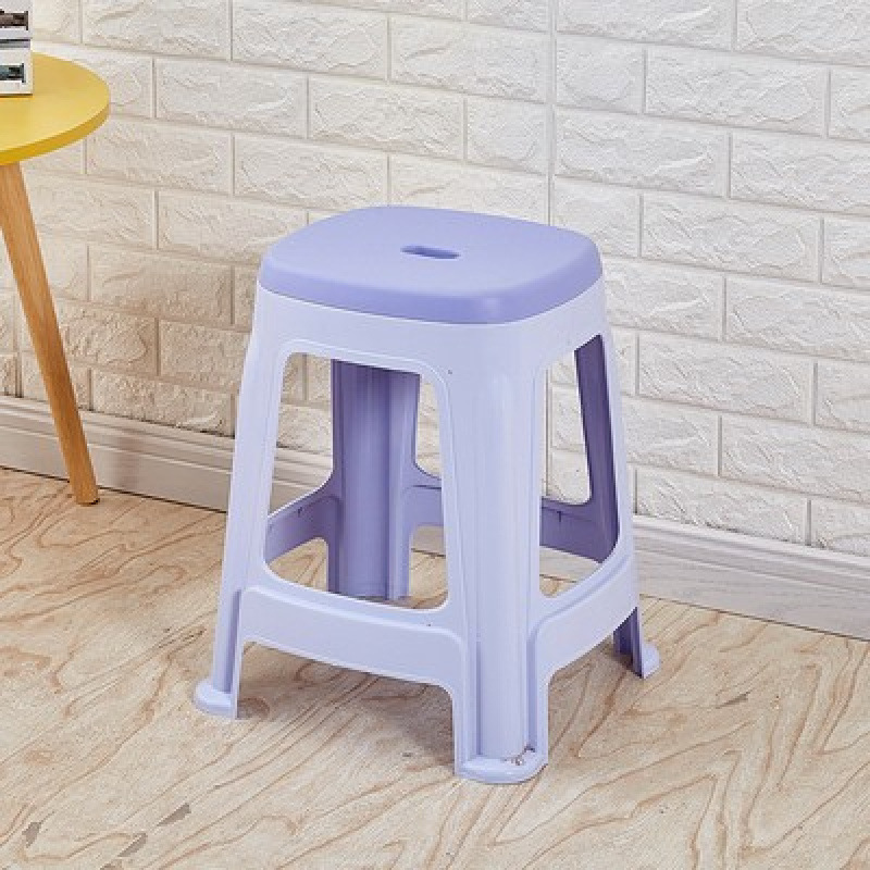 Picture of Plastic stool home thickened living room dining table Deng Zishuo material square bench chair simple cooked rubber small stool high stool