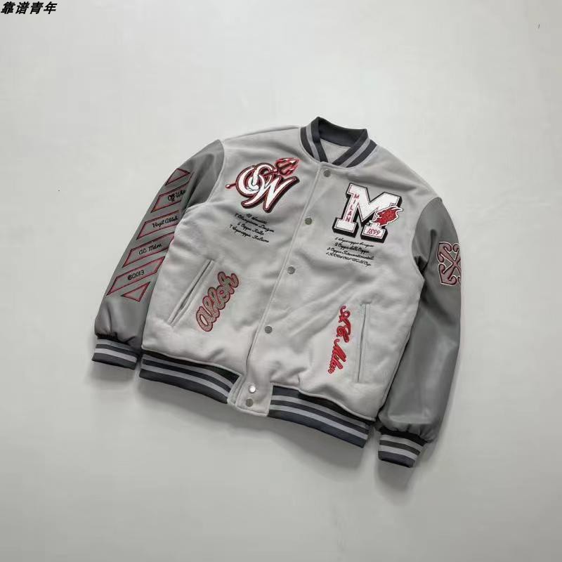 Picture of 2024 Youth Demon Arrow Embroidered Baseball Suit Spring and Autumn American Style AC Jacket Loose Casual Couple Coat Trendy