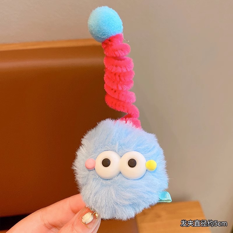 Picture of Children's Cute Funny Ugly Cute Doll Hairpin Little Girl's New Top Clip Girl's Back of Head Plate Hairpin Headwear