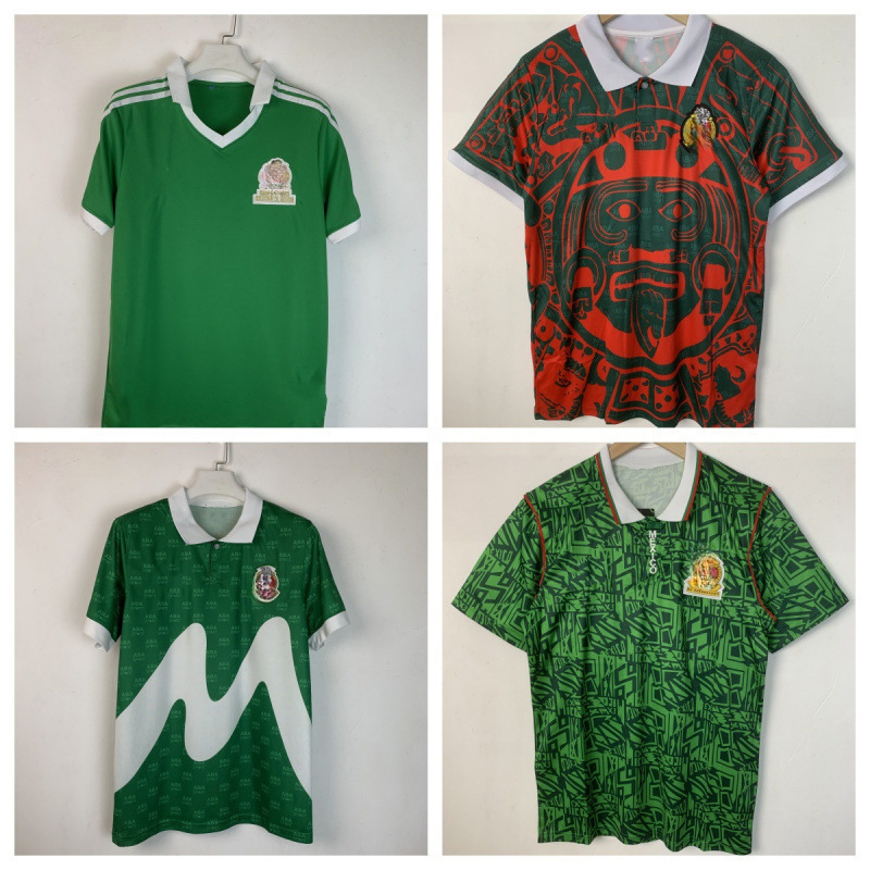 Retro Football Uniform 86 Mexico Home 1997 Mexico Red and Black 95 Mexico Home 1994 Mexico Home