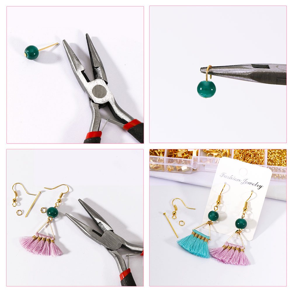 Picture of New diy earrings accessories earrings material bead pliers set material bag with tools handmade accessories