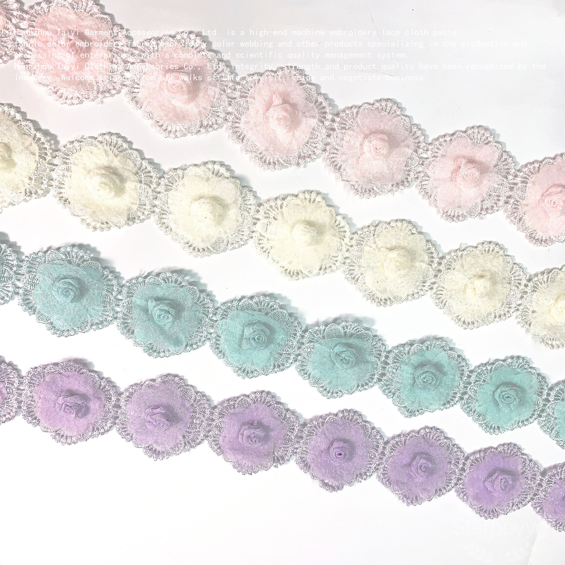 Good things to buy new lace nail chiffon three-dimensional flowers DIY clothing accessories plum blossom fabric lace