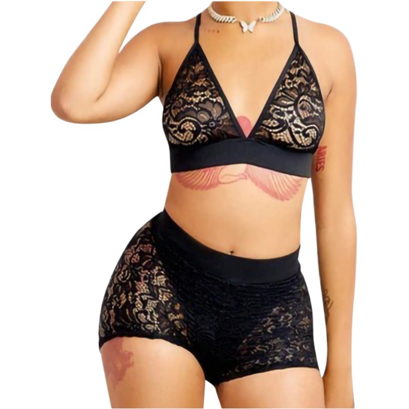 Europe and the United States new sexy lace perspective bag women support a generation of hair in stock temptation sexy underwear