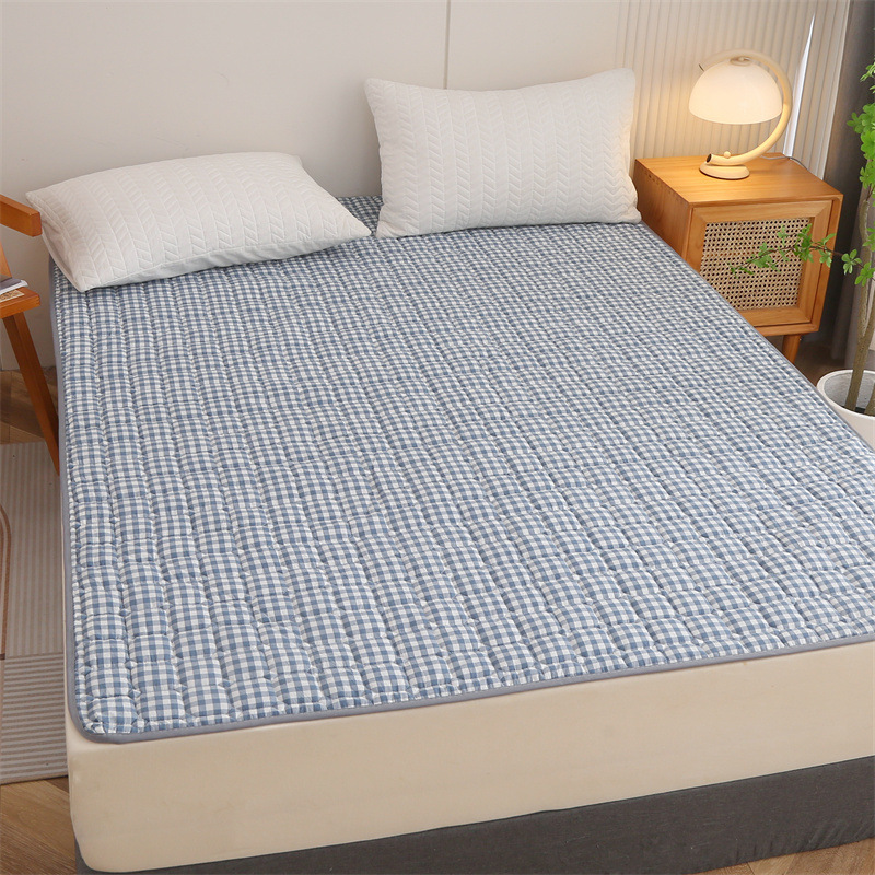 Picture of Four Seasons Mattress Cushion Household Protective Pad Thin Student Dormitory Single Bed Mattress Cushion Folding Bedroom Double