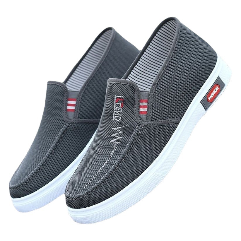Non-slip Wear-resistant Beef Sole Shoes Men's Beijing Cloth Shoes Lightweight Breathable Canvas Shoes Comfortable Soft Work Shoes