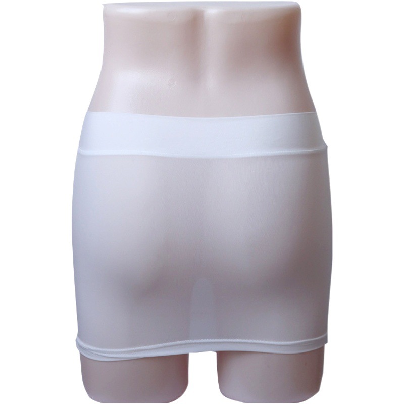 Sexy Lingerie, Ultra-Thin See-Through Skirt, Ice Silk Transparent Hip-Covering Mini Skirt, Tight Miniskirt, Sexy Pajamas 1305