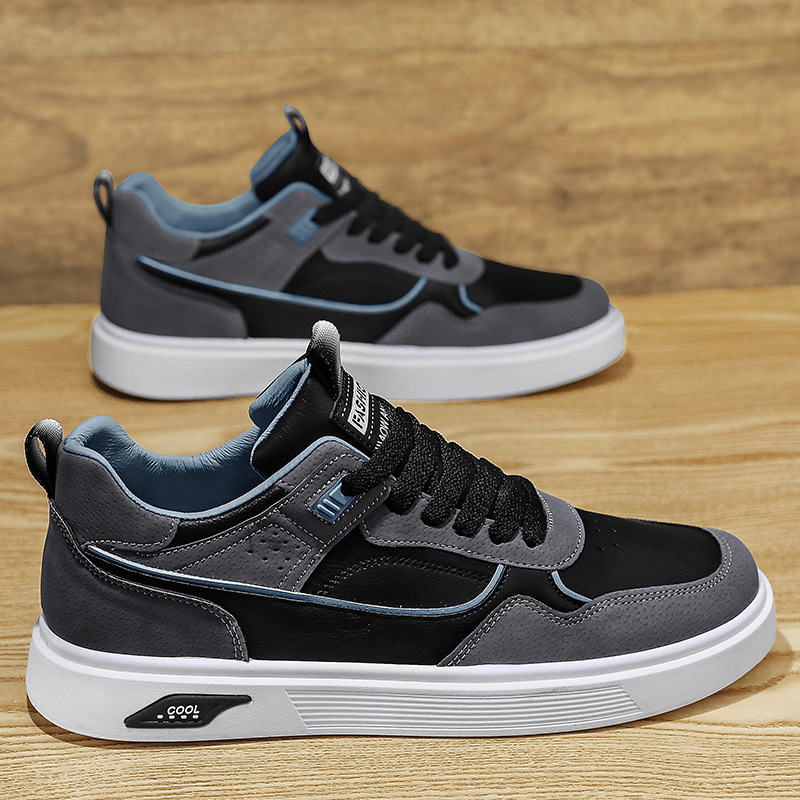 Work Men's Shoes Autum 2025 New Waterproof Leather Youth Sneakers Men's Versatile Casual Sports Shoes Autum