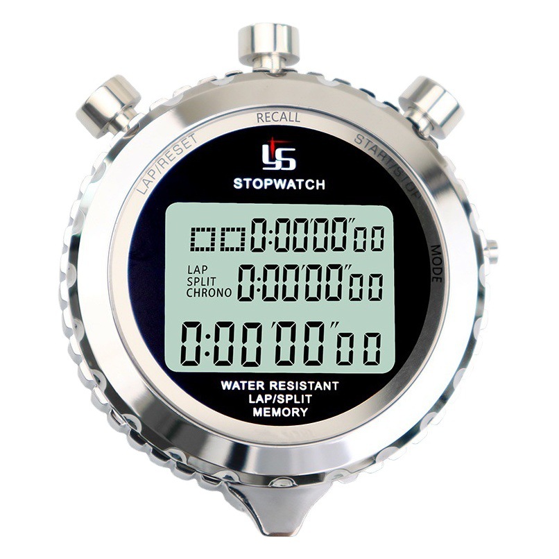 Factory wholesale yishengpai YS-510 metal stopwatch three rows of 10 100 track and field training electronic timer