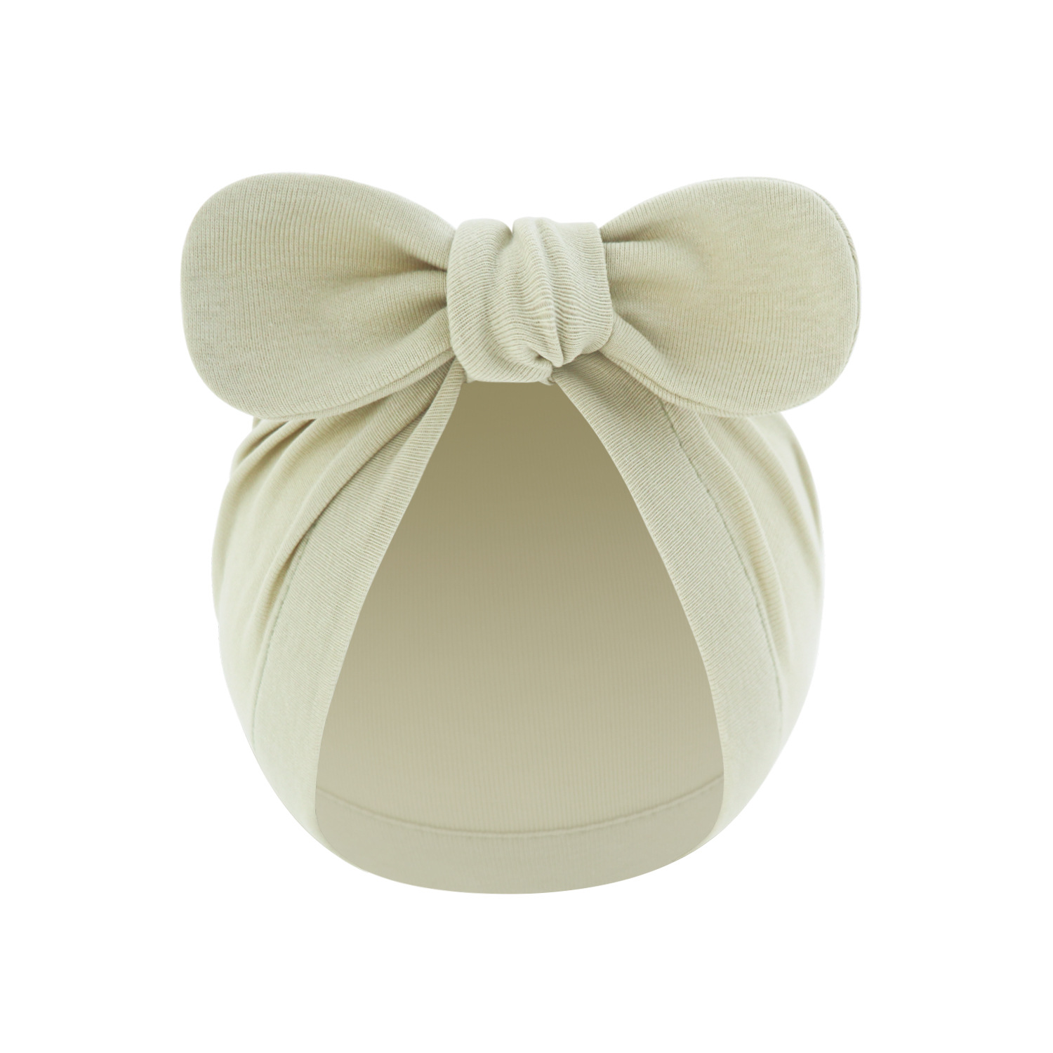 Picture of New children's solid color turtle cap baby Indian cap baby ball knotted cap ins Europe and America wholesale rabbit ear cap
