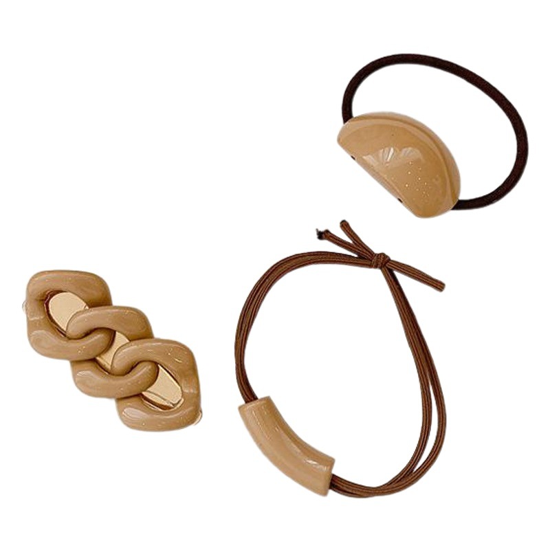 Korean lns hair rope simple temperament head rope female Net red hair ring twist cold wind hair clip bangs edge clip