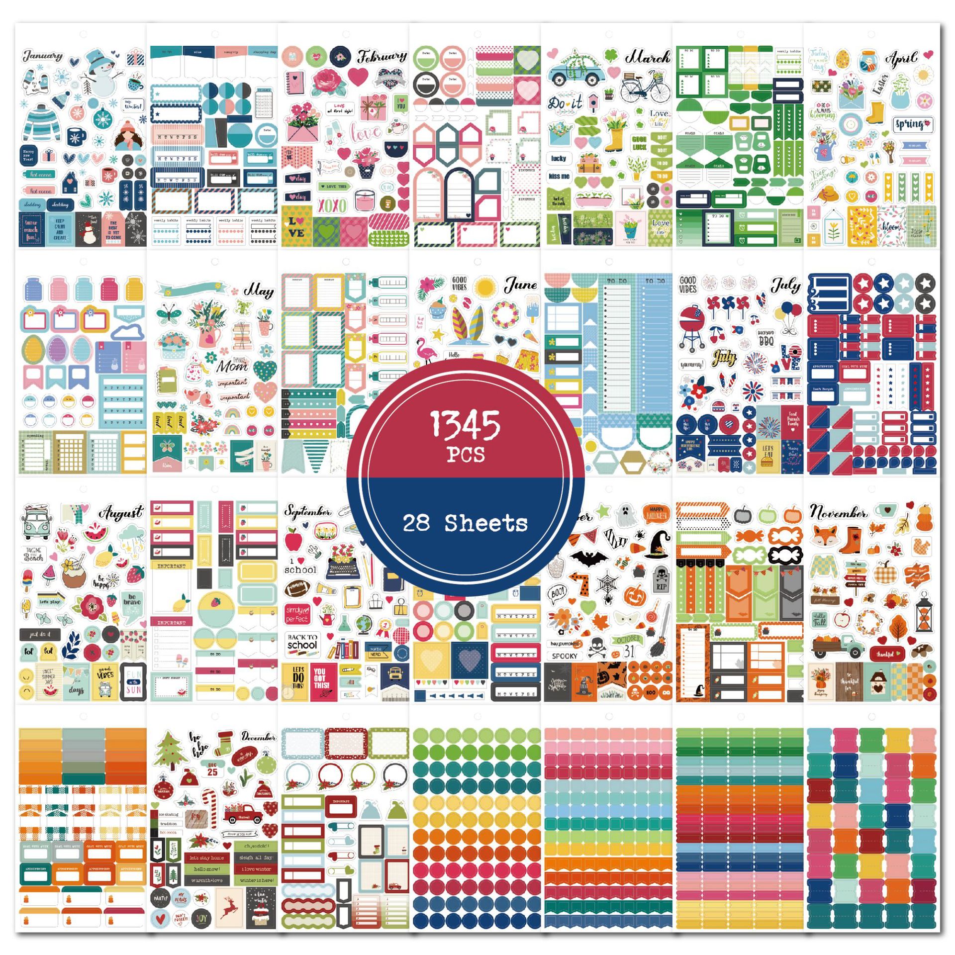 Planner Sticker New Plan Stickers 1345 Diary Planning Note Marking Aesthetic Creative Stickers