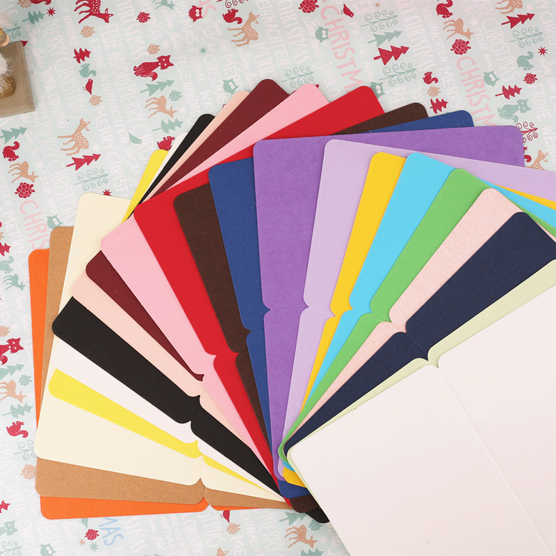 Picture of Kraft paper folded in half blank card nostalgic retro DIY word color card creative commemorative greeting card paper