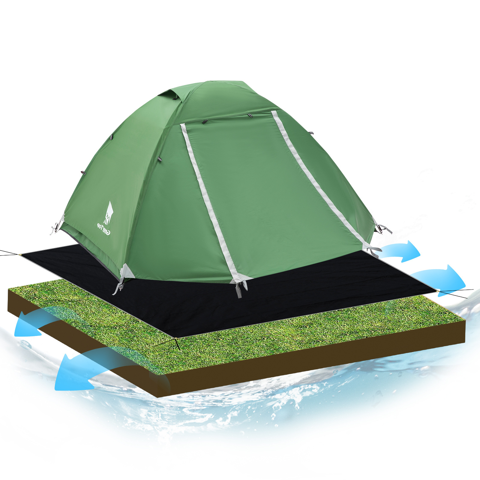 Picture of Camping Tent Double Double Tent Sunscreen Outdoor Tent Anti-Rainstorm Hiking Tent Two-in-One