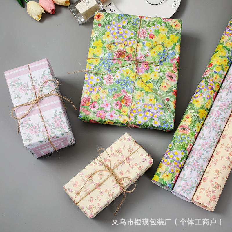 High-value Sydney paper ins gift packaging card packaging small size wrapping paper handmade gift packaging material
