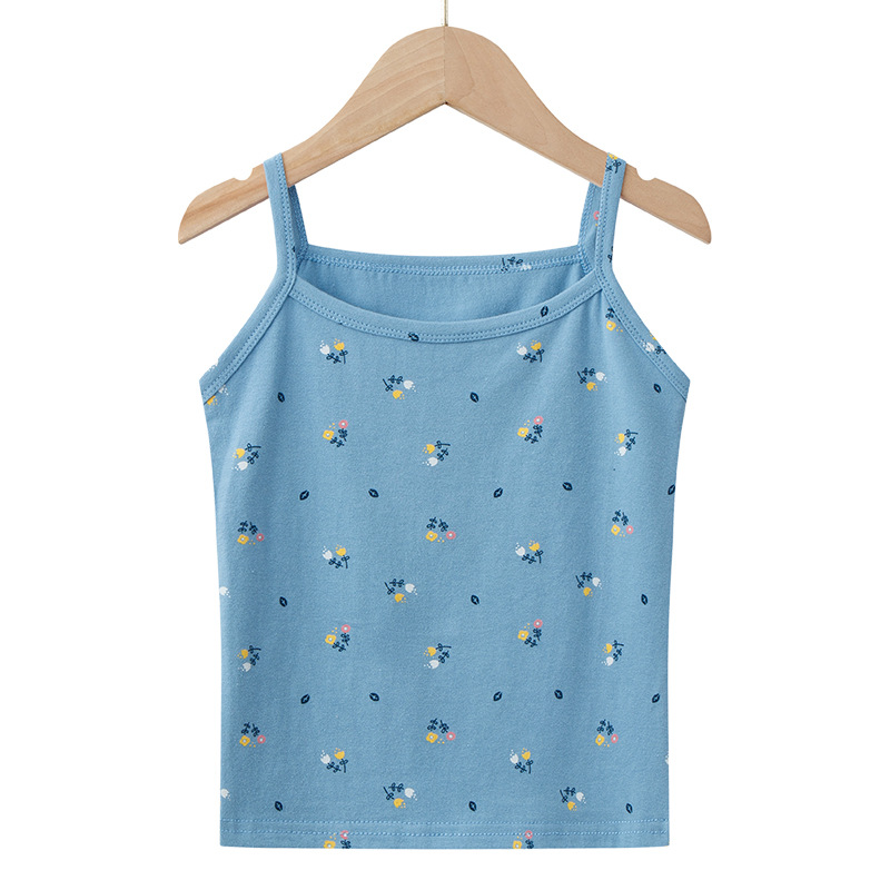 Picture of Girls' Vest Summer Pure Cotton Small Camisole Children's Bottoming Inner Wear Sleeveless Top Baby Outer Wear Camisole