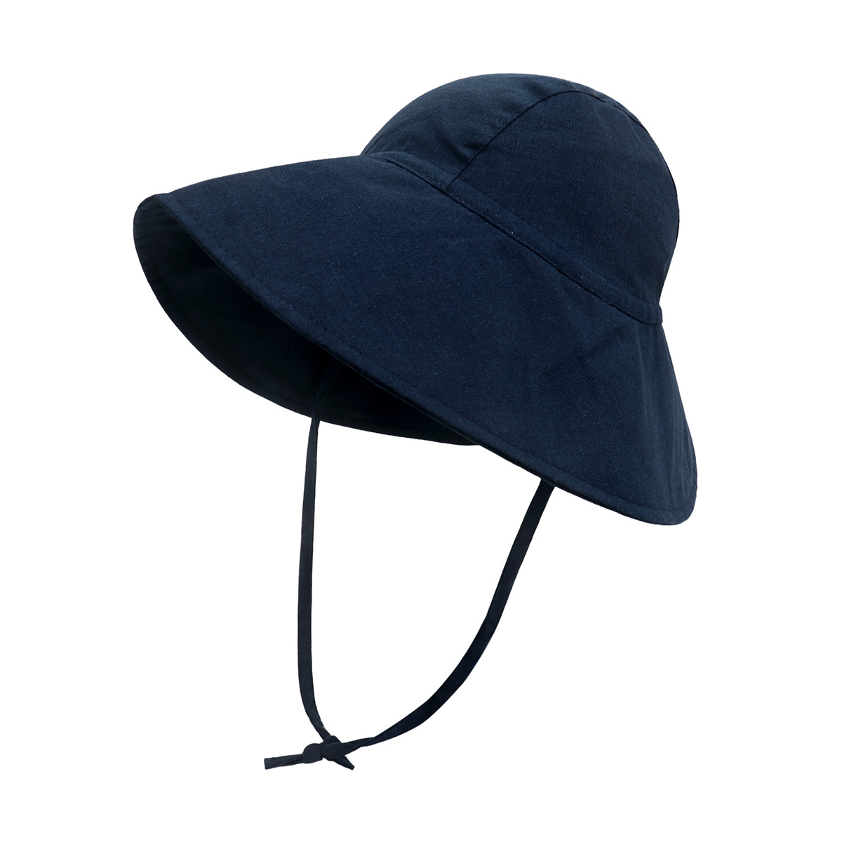 Picture of European and American Summer New Small Kidsren's Sun Hat Infant and Toddler Outdoor Large Brim Basin Hat Cotton and Linen Breathable Sun Protection Hat