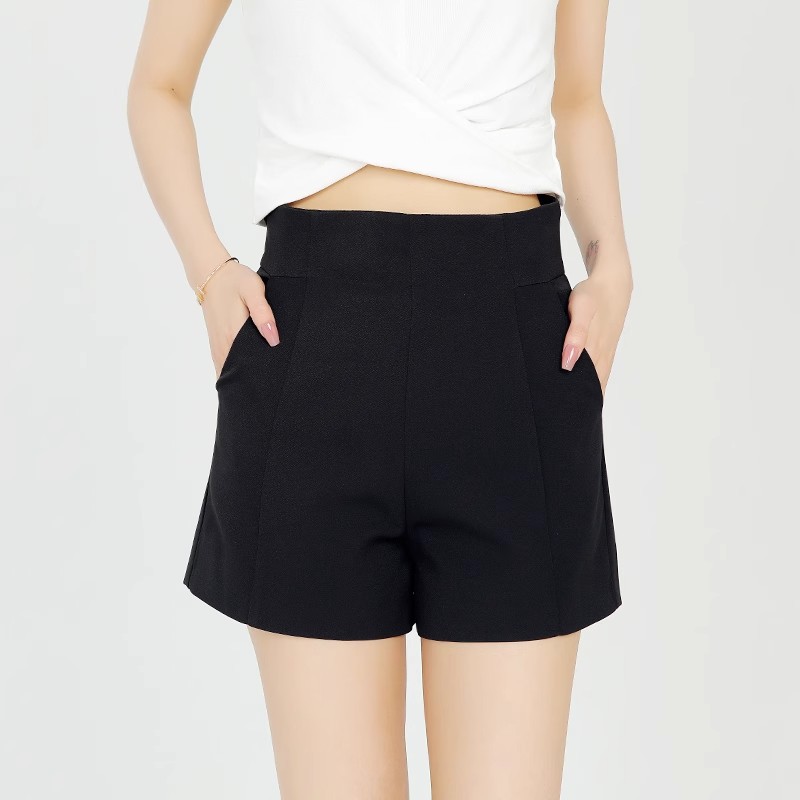 Picture of Summer High Waist Black Suit Shorts Women's 2024 New Explosions Small Breathable A- Shaped Pants Slim Outer Wear