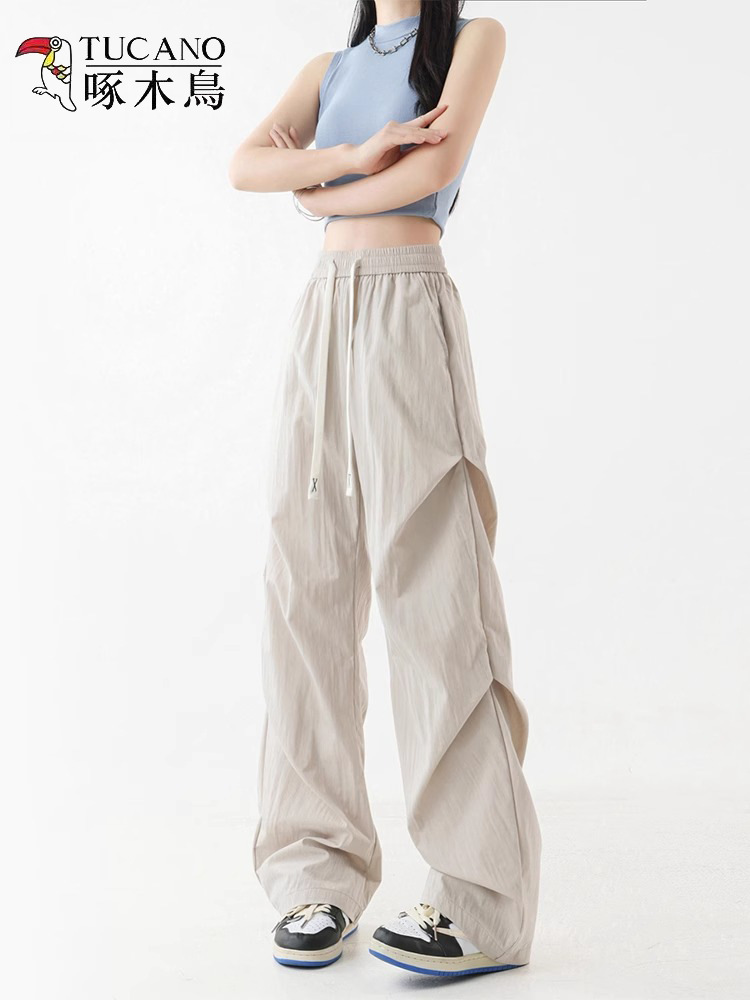 Woodpecker Ice Silk Sunscreen Casual Pants Women's Small New Summer Outdoor Sports Cockwork Pants Charge Pants