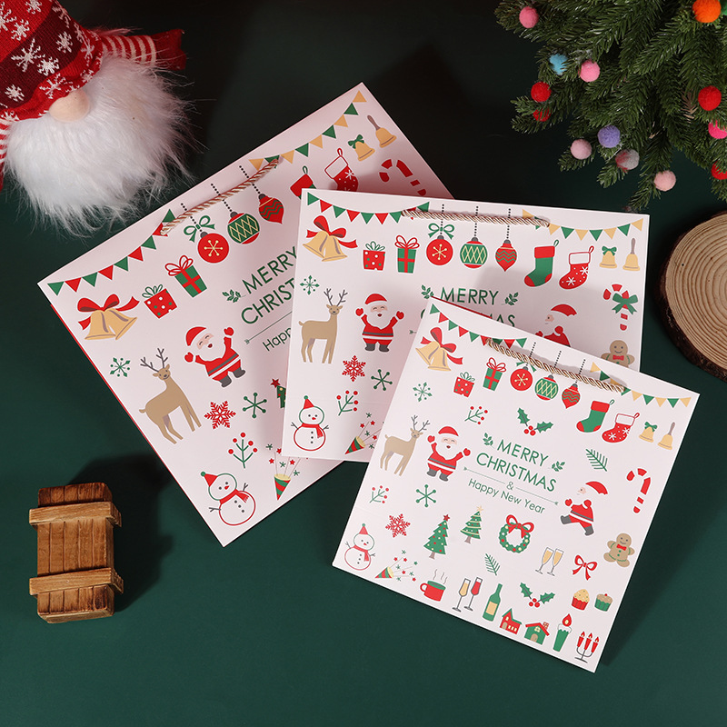 New Creative Christmas Gift Bag, Safe Santa Gift Bag, Scarf Hat Gift Bag, Satchel Paper Bag