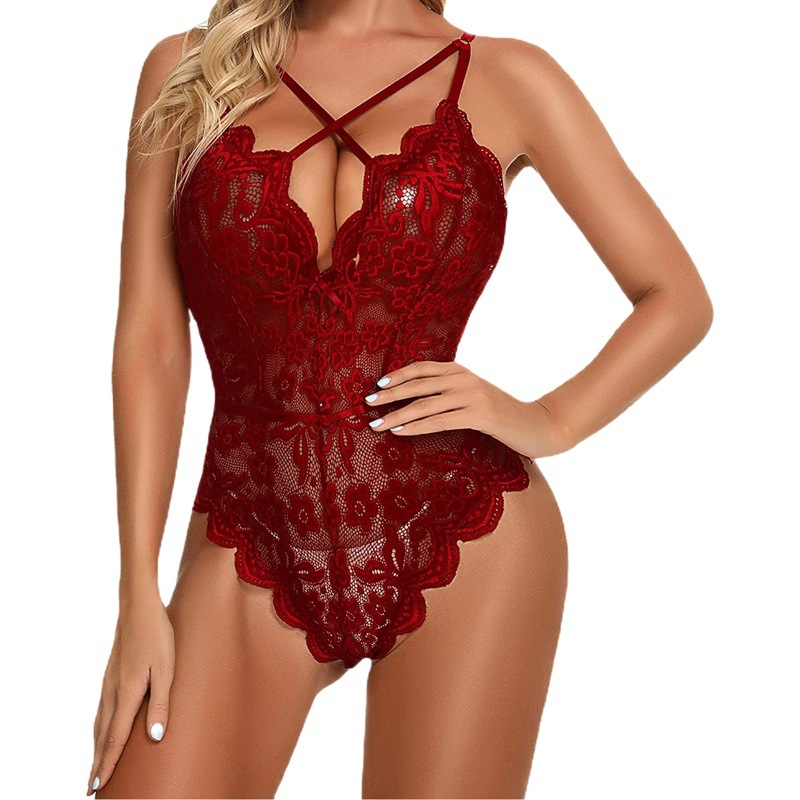 Europe and the United States cross-border conjoined strap lace perspective spot youth sexy hot girl temptation sexy underwear a generation of hair