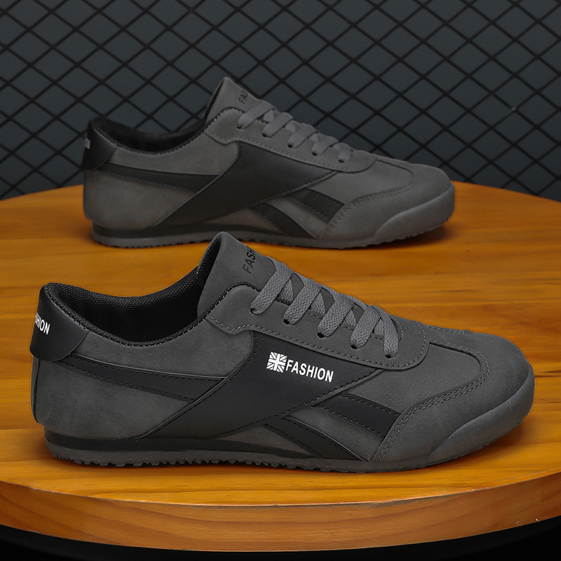 Men's Shoes 2024 Spring and Autumn New All-match Vintage Forrest Gump Shoes Men's Black Dirt-resistant Lightweight Work Shoes