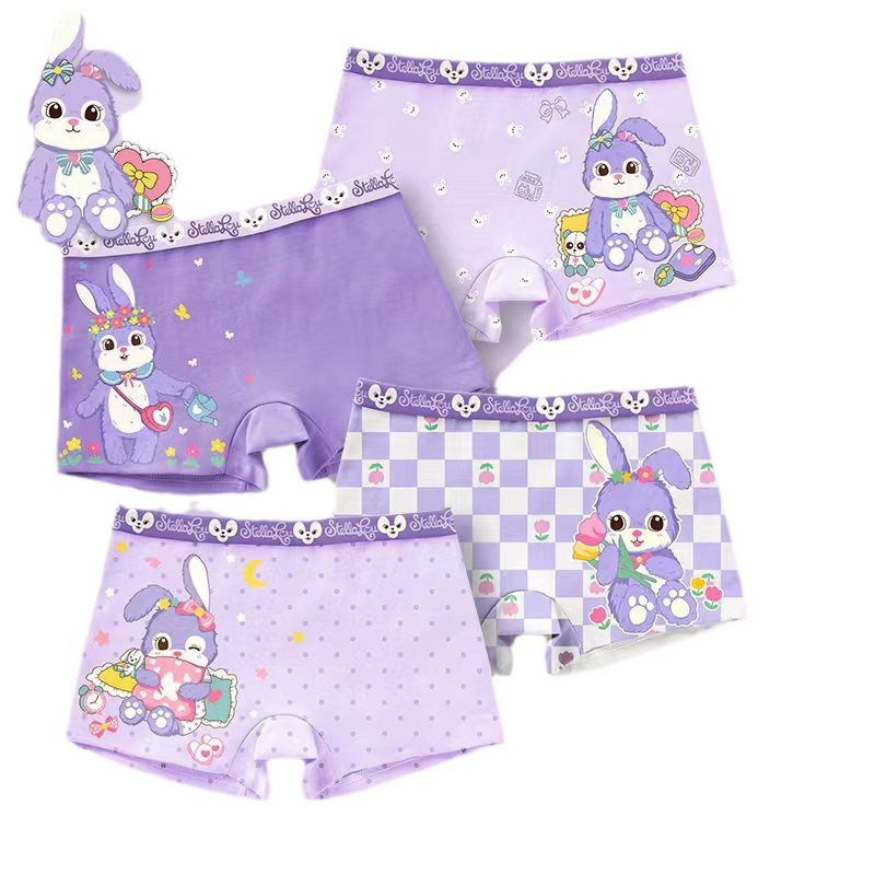 Picture of Class a Pure Cotton Children's Underwear Cartoon Breathable Boxer Shorts Girls' Underwear Girls' Underwear