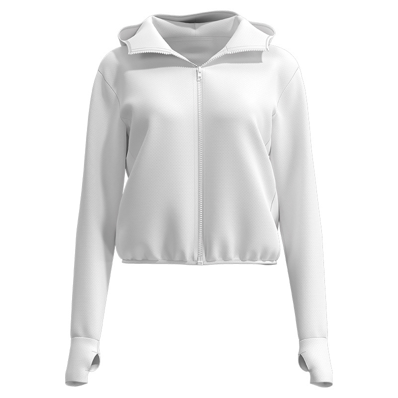 Picture of Juyitang 2025 Spring and Summer New Outdoor Cycling Pure Color Hooded Zipper Breathable Anti-Uv Thin Sun Protection Clothing