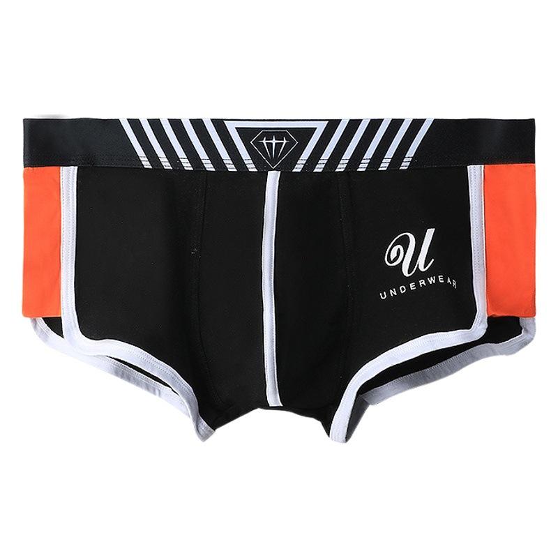 Underwear Men's Pure Cotton Boxers Youth Trendy Personalized Boys Comfortable Breathable Men's Four Corner Summer Thin Shorts