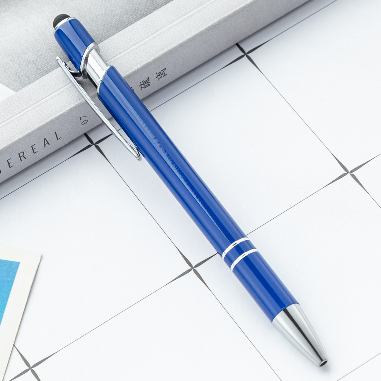 Picture of Spot wholesale touch screen capacitance Pen Press Metal Ballpoint Pen advertising pen printing logo creative beauty pen manufacturers