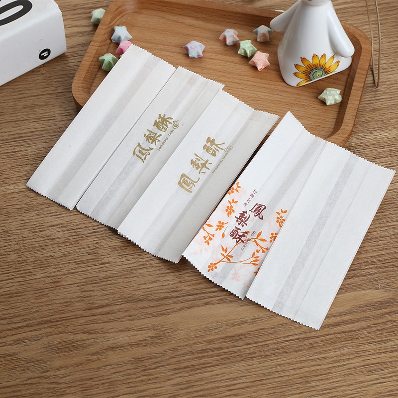 Supply Taiwan pineapple cake packaging bag imported Yunlong paper bag ordinary cotton paper bag 50 pcs/piece