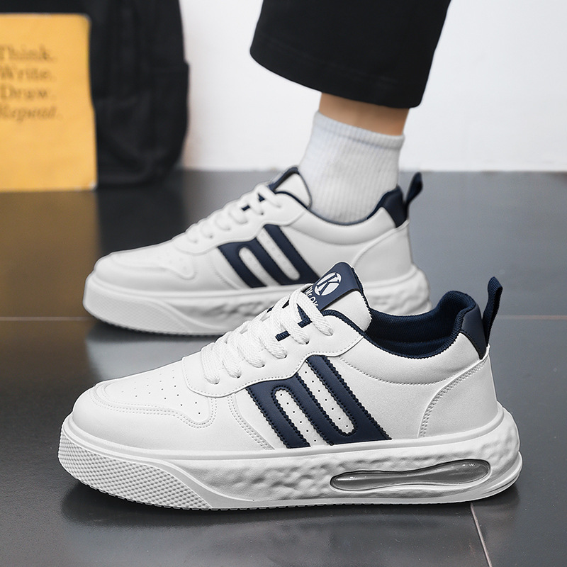 2025 New Men's Shoes Sneakers Soft Sole All-match Men's White Shoes Casual Shoes Trendy Men's Shoes Leather Top Fashion sneaker