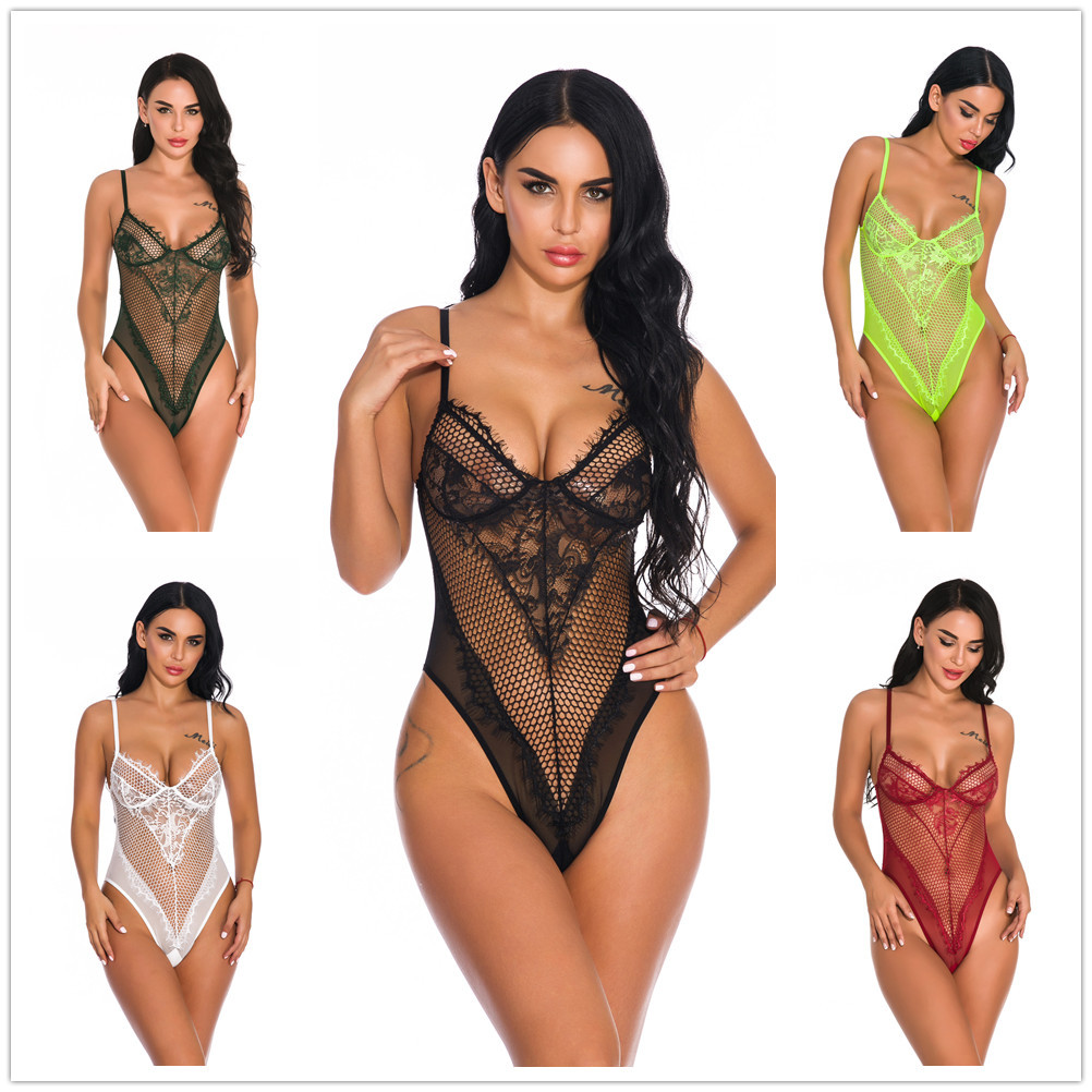 Cross-border source: autumn slim-fitting elegant eyelashes, lace, mesh patchwork, sexy sheer hollow-out mesh one-piece dress