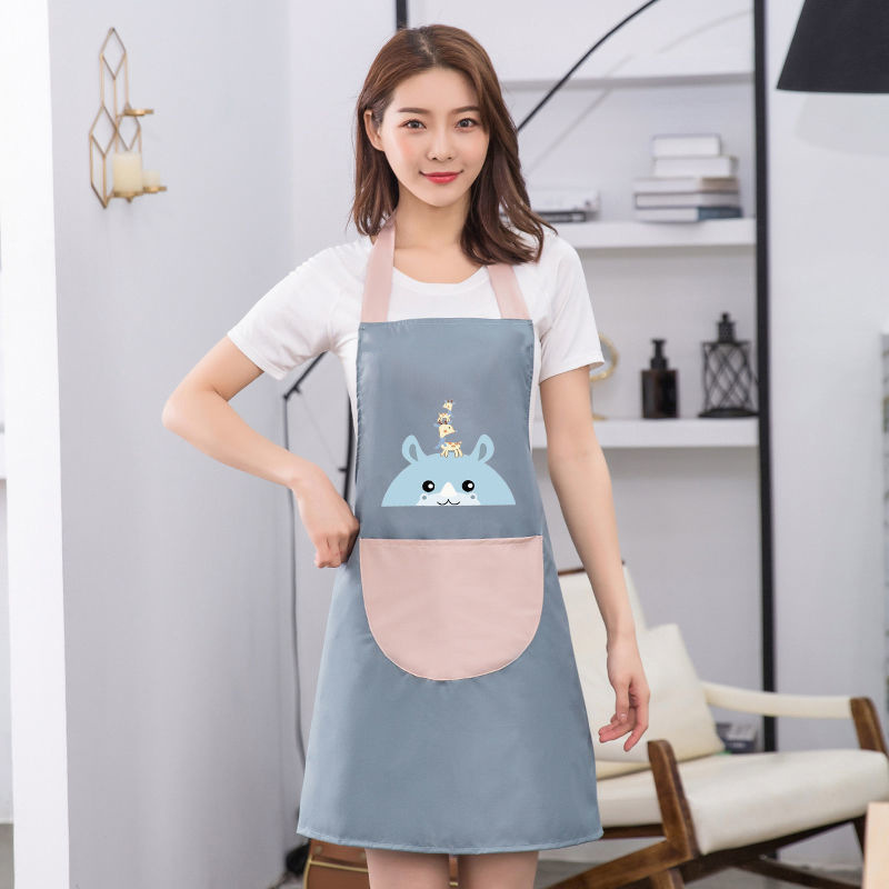 Picture of Home Creative Fashionable Apron Waterproof and Oil-Proof Polyester Cooking Home Cute Deer Hand Wiping Sleeveless Kitchen Apron