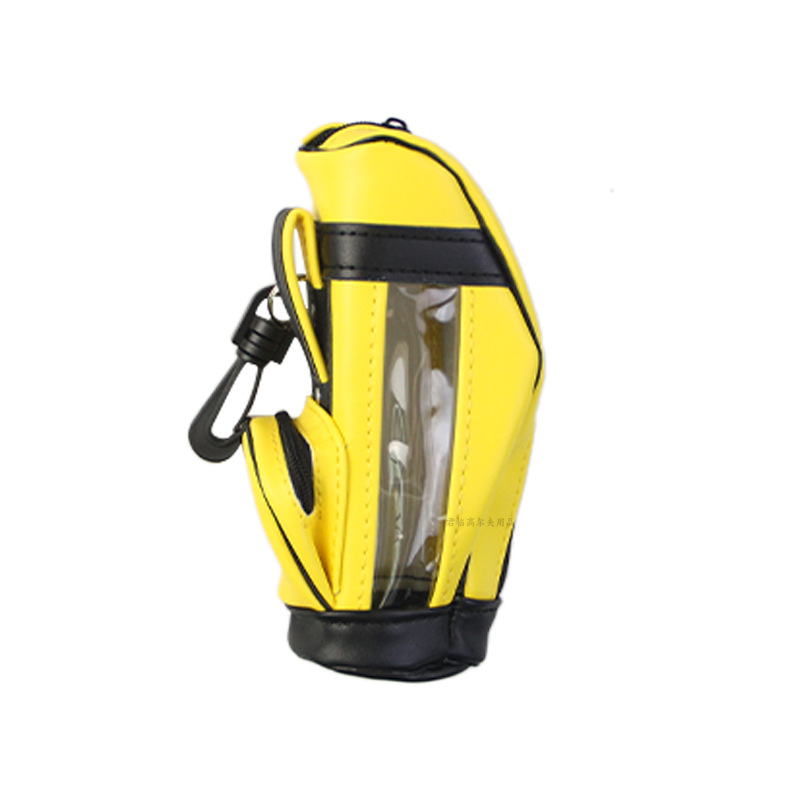 Picture of Golf ball bag PU waterproof fabric nylon material can hold 3 balls golf ball 5 color mini ball bag