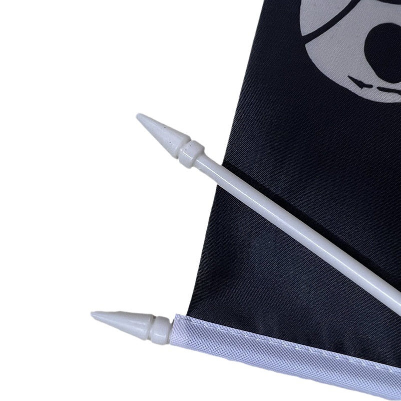 Picture of Cross-Border Supply Wholesale Solid Pole Bone Pirate Flag Halloween Flag 14*21cm Skull Pirate Hand-Waving Flag